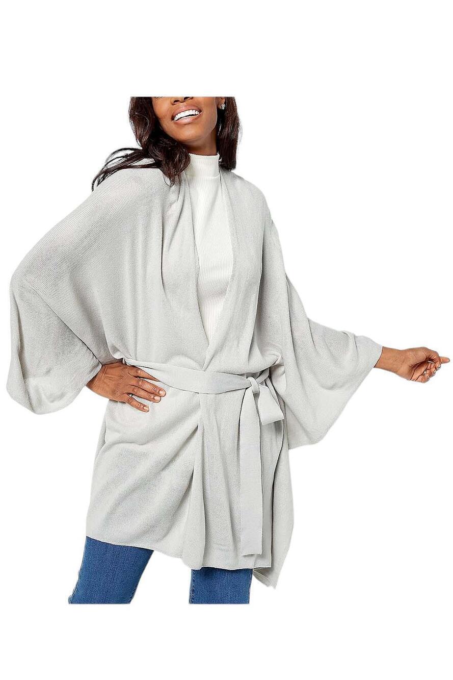 All Worthy Hunter McGrady Tie Front Knit Cardigan Light Grey - Regular